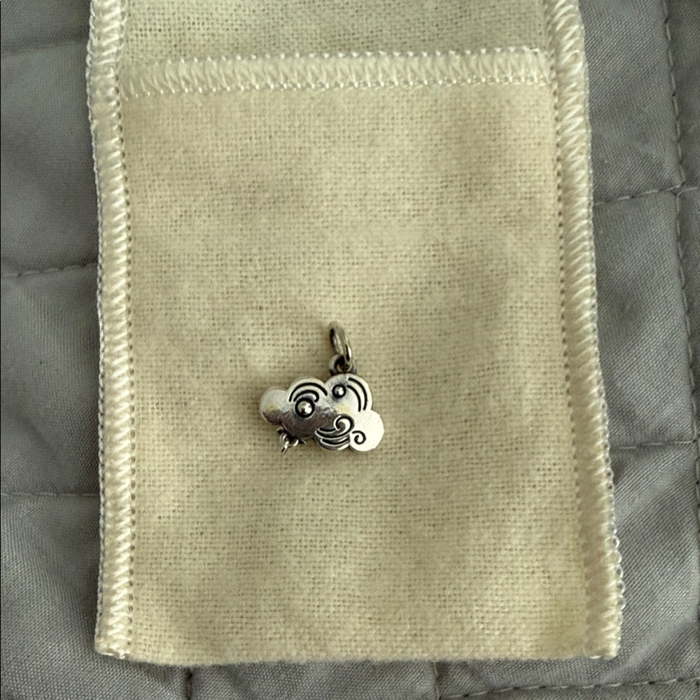 James Avery Silver Cloud Charm with Star Accent